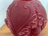 Victorian Red Glass Cherub Lamp Globe or Lamp Shade