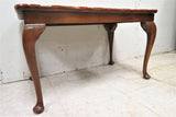 Vintage English Walnut Coffee Table With Pie Crust Edge