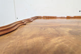 Vintage English Walnut Coffee Table With Pie Crust Edge