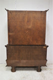 Vintage French Bruegel Style Carved China Cabinet