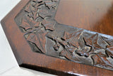 Antique English Carved Oak Two Tier Window Table