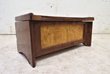Vintage English Mahogany Wood Jewelry Casket Or Jewelry Box