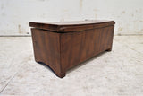 Vintage English Mahogany Wood Jewelry Casket Or Jewelry Box