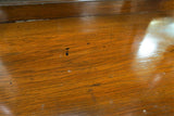 Antique English Edwardian Satin Walnut Buffet With Beveled Mirrors