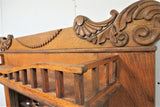 Antique Buffet, Server or Sideboard With Mirrored Topper