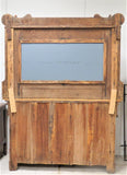 Antique Buffet, Server or Sideboard With Mirrored Topper