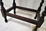 Antique English Barley Twist Scalloped Edge Oval Side Table