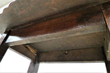 Antique English Barley Twist Scalloped Edge Oval Side Table