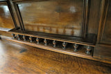 Amazing Antique English Cartouche Carved Medallion Front Hunt Cabinet Circa 1870