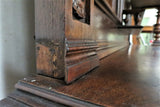 Amazing Antique English Cartouche Carved Medallion Front Hunt Cabinet Circa 1870