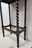Antique English Tall Barley Twist Rectangular Side Table