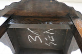 Antique English Oak Barley Twist Scalloped Edge Accent Table