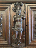 Amazing Antique Large Bruegel Carved Server Circa 1860