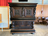Amazing Antique Large Bruegel Carved Server Circa 1860