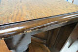 Antique English Catedral Carved Dark Oak Court Cupboard