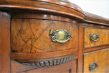Amazing Burled Mahogany Edwardian Sideboard or Buffet Circa 1880