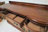 Amazing Burled Mahogany Edwardian Sideboard or Buffet Circa 1880
