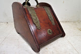 Antique Coal Hod or Coal Scuttle With Shovel Scoop and Lined Interior