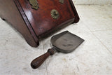 Antique Coal Hod or Coal Scuttle With Shovel Scoop and Lined Interior