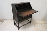 Antique English Oak Jacobean Barley Twist Secretary Desk