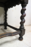 Antique English Oak Jacobean Barley Twist Secretary Desk