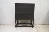 Antique English Oak Jacobean Barley Twist Secretary Desk