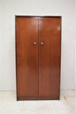 Mid Century English Double Door Wardrobe Armoire