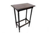 Antique English Tall Barley Twist Rectangular Side Table