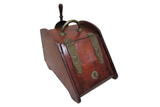 Antique Coal Hod or Coal Scuttle With Shovel Scoop and Lined Interior