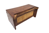 Vintage English Mahogany Wood Jewelry Casket Or Jewelry Box