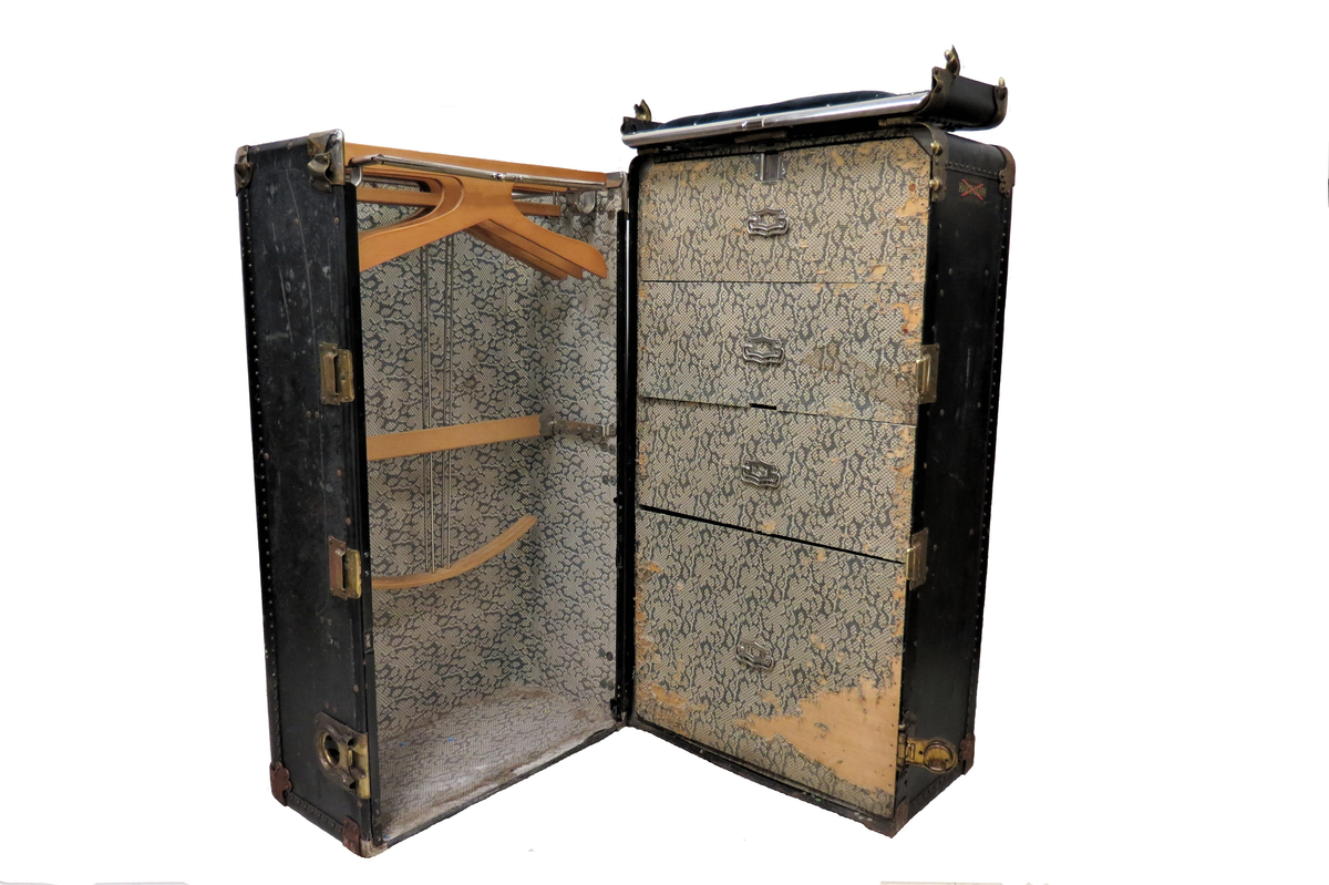 Trunk - Hartmann wardrobe trunk  McLeod County Historical Society