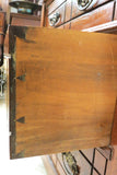 Antique English 3 Drawer Chest of Drawers With Backsplash