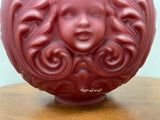Victorian Red Glass Cherub Lamp Globe or Lamp Shade