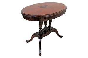 Antique Mahogany Side Table, Accent Table, Parlor Table, Foyer Table - 3 Columns