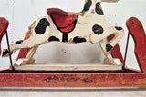 Vintage Folk Art Wooden Child's Rocking Horse