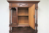 Antique French Classical Revival Hunt Cabinet With Beveled Mirror Circa 1900