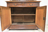 Antique French Classical Revival Hunt Cabinet With Beveled Mirror Circa 1900