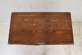 Vintage English Oak Coffee Table With Nesting Side Tables