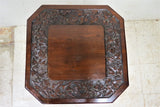 Antique English Carved Oak Two Tier Window Table