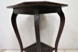 Antique English Carved Oak Two Tier Window Table