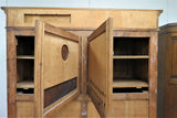 Vintage French Bruegel Style Carved 4 Door Cabinet or Entertainment Center