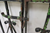 Antique English Green Wrought Iron Garden Gates