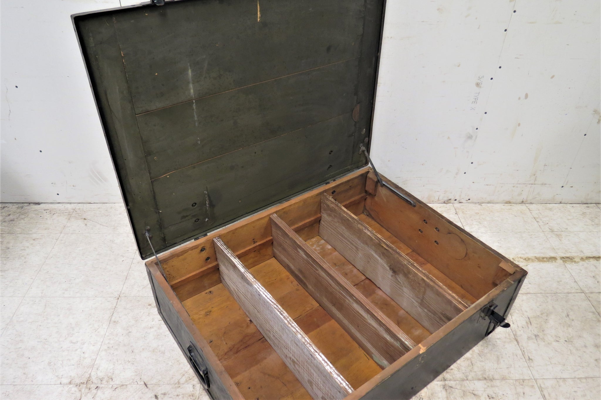 Vintage Heavy Wood Foot Locker Converted to Wall Shelves – No. 7