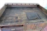 1937 Wood USPS Mail Postal Sorting Table From A Texas Post Office By Federal Equipment Company