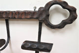 Antique French Oak and Wrought Iron Hat Rack