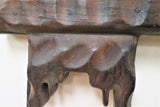 Antique French Oak and Wrought Iron Hat Rack