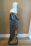 Large Vintage French Religious Catholic Madonna Holy Mother Sacred Heart Polychrome Plaster Statue