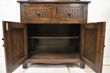 Antique English Welsh Cupboard, Cabinet or Dresser With Arched Plate Rack Topper