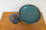 Vintage English Dark Green Cast Iron Balace Scale With Weights