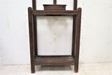 Antique English Hall Tree And Umbrella Stand With Beveled Mirror And Storage Box